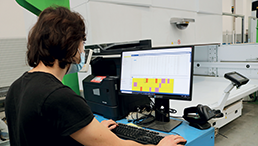 Employee uses WMS with Modula VLM