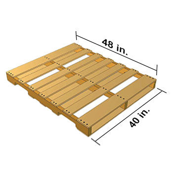 dimensions of a standard wooden pallet