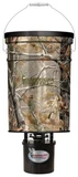 American Hunter 50 pound hanging deer feeder with metal hopper in Realtree AP camo