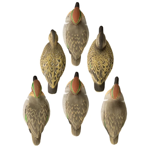 Higdon Standard Green Wing Teal Decoys, 6 pack