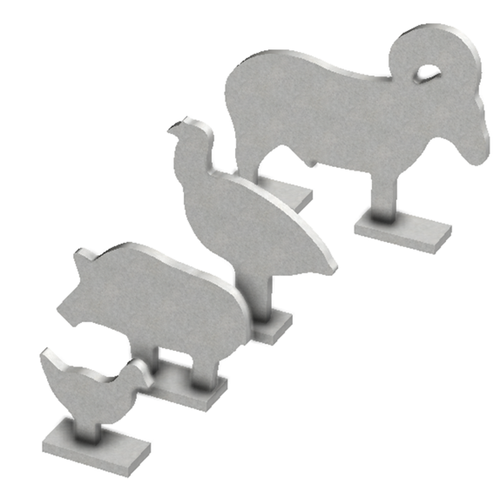 Birchwood Casey Silhouette Knock Over Targets (4 Pack)