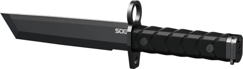 SOG Bayonet 7" Tanto Blade Knife with Sheath - Black/Black