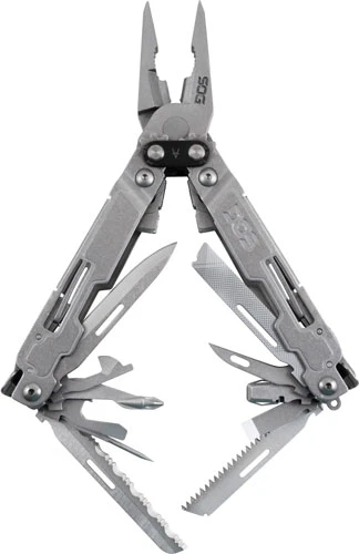 SOG PowerAccess Deluxe 21-Tool Multi-Tool with Sheath and Hex Bit Kit - Stonewash