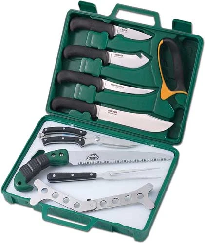 Outdoor Edge Game Processor 11 Piece Combo Kit with Carry Case