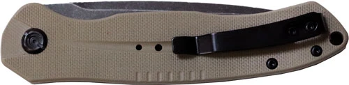 Cobratec Diablo 3" D2 Side Button Automatic Knife - FDE with Stonewash Black Blade