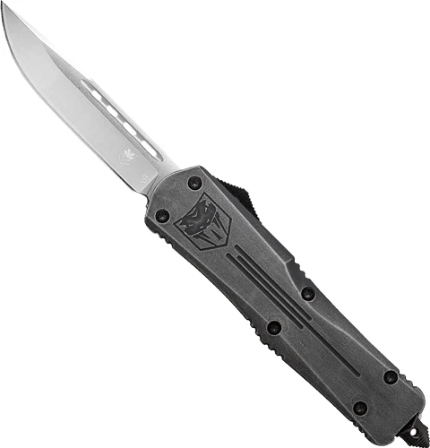 Cobratec Small FS3 3" D2 Drop Point OTF Knife - Stonewash