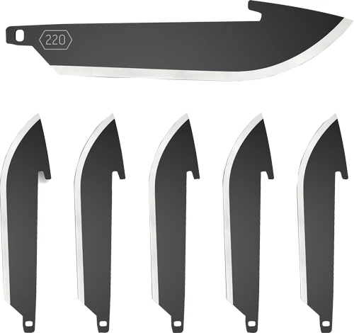 Outdoor Edge 2.2" Drop Point Blade Pack - Black, 6 Pack