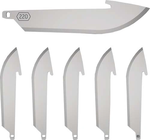 Outdoor Edge 2.2" Drop Point Blade Pack - 6 Stainless Blades