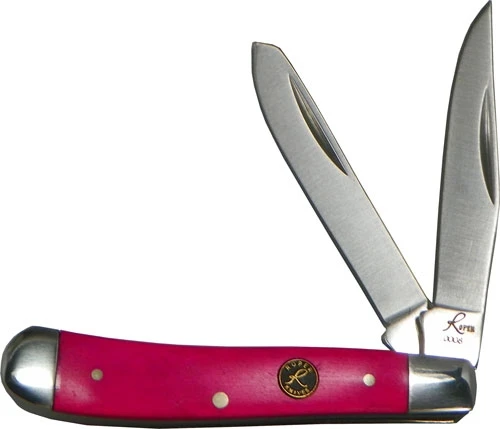 ABKT Roper Series Pink Sky 2.5" Peanut 2-Blade Knife - Pink Bone