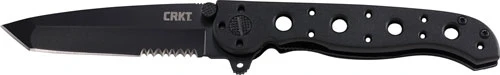 CRKT M16-KZ 3" Half Serrated Tanto Folding Knife with AutoLAWKS - Black