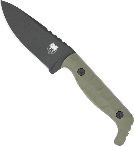 Cobratec Kingpin 4" D2 Fixed Blade Knife with Sheath - OD Green
