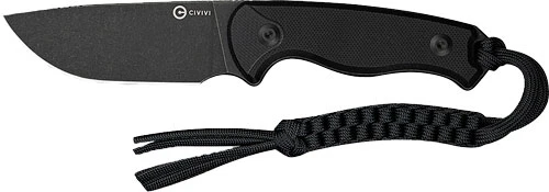 CIVIVI Timberbark 3.2" Fixed Blade Knife - Black G10 / Black Stonewash