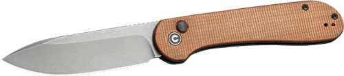 CIVIVI Elementum 3.47" Knife - Brown Micarta / Gray Stonewash