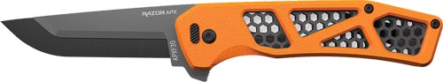 Outdoor Edge Razor APX 3" Folding Knife with 6 Blades - Orange G10