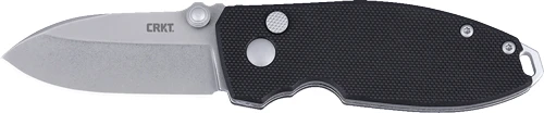CRKT Squid 2.2" D2 Fine Edge Button Lock Knife - Black / Stainless