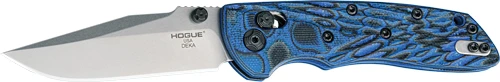 Hogue Deka 3.25" Able Lock Clip Point Folding Knife - Blue Lava G-Mascus