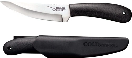Cold Steel Roach Belly 4.5" Plain Edge Knife with Sheath