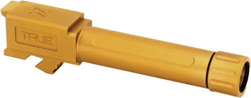 True Precision Barrel for Glock 26, Threaded, Gold TiN