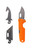 CLICK N CUT / 6.5" OVERALL / 2.5" BLADE / 1.5MM THICK / 420J2 STEEL / BLAZE ORANGE 4" HIGH IMPACT ABS HANDLE / SECURE-EX SHEATH / BLISTER PACK
