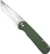 Outdoor Edge Razor VX3 3" Folding Knife with Stainless Ball Bearings - Green Micarta