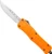 Cobratec Medium CTK1 3" D2 Drop Point Dual Action OTF Knife with Glass Breaker - Orange