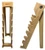 ABKT Wood Knife Display Stand with ABKT Logo - Holds 6 Knives