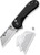 CIVIVI Elementum 2.26" Utility Knife with 3 Extra Blades - Black
