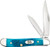 Case Peanut Pocket Knife - Caribbean Blue Bone Sawcut Jig
