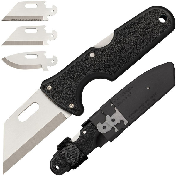 CLICK N CUT / 6.5" OVERALL / 2.5" BLADE / 1.5MM THICK / 420J2 STEEL / BLACK 4" HIGH IMPACT ABS HANDLE / SECURE-EX SHEATH / BLISTER PACK
