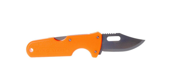 CLICK N CUT / 6.5" OVERALL / 2.5" BLADE / 1.5MM THICK / 420J2 STEEL / BLAZE ORANGE 4" HIGH IMPACT ABS HANDLE / SECURE-EX SHEATH / BLISTER PACK