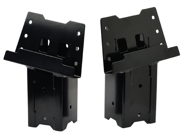HME 4x4 Steel Blind Post Brackets, Black Powder Coating, 4 Pack