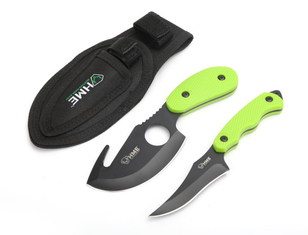 HME 2 Piece Skinning Gut / Cape Knife Kit (Black Oxide Blade)