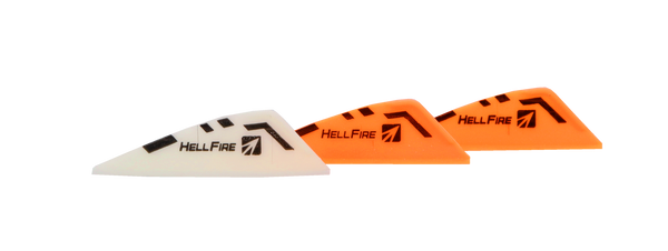NAP Hellfire 2 Inch Vanes, White and Orange (36 Pack)