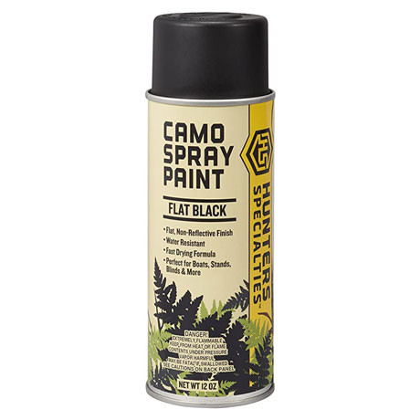 Hunters Specialties Camo Spray Paint can, Flat Black