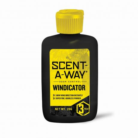 Scent-A-Way Windicator 28-gram wind-checker bottle, clean product shot