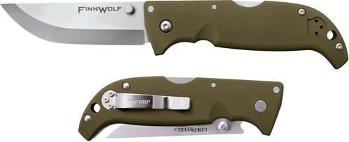 Cold Steel Finn Wolf 3.5" Clip Folder Knife with Tri-Ad Lock - OD Green