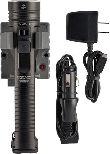 Streamlight Stinger 2020 LED Flashlight with 120V AC/12V DC Charger - Black