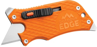 Outdoor Edge SlideWinder Utility Knife, Accepts Standard Razor Blades - Orange