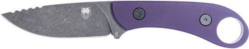 Cobratec 3.75" D2 Full Tang Skinner Knife with Kydex Sheath - Purple G10