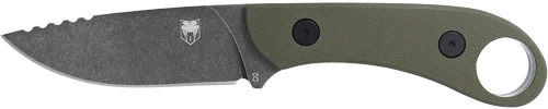 Cobratec 3.75" D2 Full Tang Skinner Knife with Sheath - OD Green G10