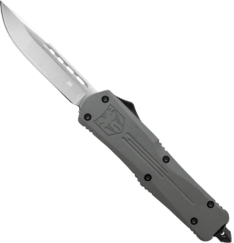 Cobratec Medium FS3 3" D2 Drop Point OTF Knife - Grey