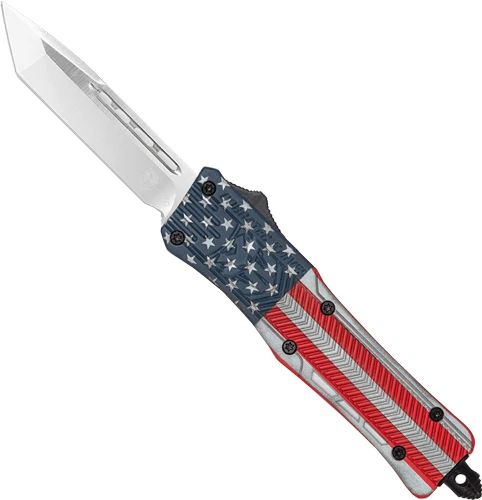 Cobratec Large CTK1 3" Tanto OTF Knife - American Flag Cerakote