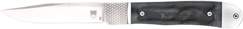 Cobratec Trapper 3.18" Hidden Release Knife - Black Bone Scales