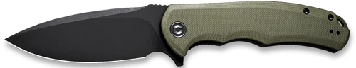 CIVIVI Praxis 3.75" Knife - OD Green G10 / Black Stonewash, Clam Pack