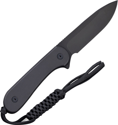 CIVIVI Elementum 3.98" D2 Fixed Blade Knife - Black G10 / Black