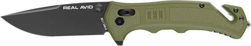 Real Avid RAV-4 3.25" Assisted Folding Knife - Green Nylon