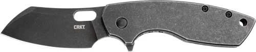 CRKT Pilar Large 2.67" Plain Edge Folding Knife - Stonewash