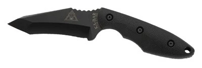 Ka-Bar TDI Hinderer Hell Fire 3.5625" Recurve Tanto Knife with Sheath - Black