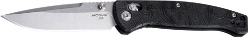 Hogue Mysto 3.4" Able Lock Clip Point Folding Knife - Black Diamond Metal