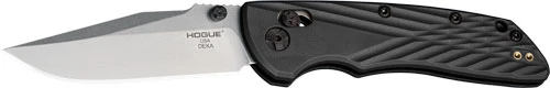 Hogue Deka 3.25" Able Lock Clip Point Folding Knife - Black Polymer (Hogue 24379)